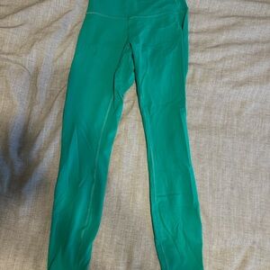 lululemon wunder train Green Leggings size 4